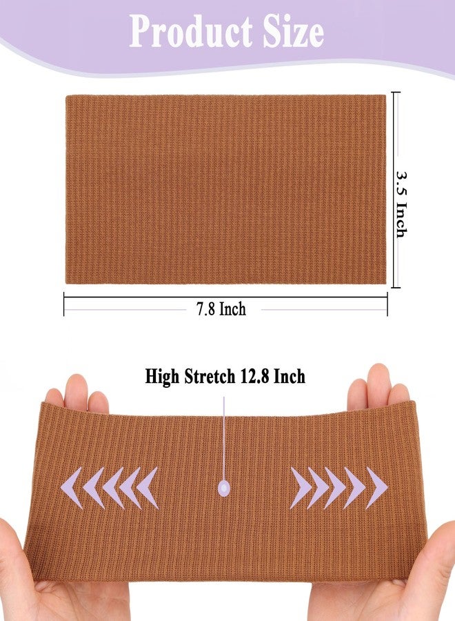 XTREND 6 Packs Knitted Wide Headbands for Women Non Slip Ribbed Headband Boho Thick Hairbands Workout Outdoor Yoga Dating Hair Accessories (Black, Dark Gray, Light Gray, White, Khaki, Caramel) - Image 3